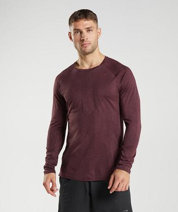 Long Sleeve Gymshark Apex Hombre Rosas Marrones | CO 3498WNB